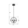 5-Light Rustic Industrial Brass Chandelier, Rotating Metal Ceiling Light Fixture with Adjustable Arms