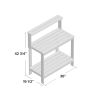 Solid Meranti Wood Outdoor Garden Potting Bench Table – Weather-Resistant Planting Workstation with Storage Shelf for Backyard, Patio & Gardening