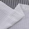 72-Inch Grey & White Striped Waffle Weave Shower Curtain – Luxury Textured Polyester, Hotel Style Bathroom Curtain