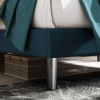 King Size Upholstered Linen Platform Bed with Tufted Headboard – Adjustable Headboard, Modern Bed Frame