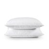 Set of 2 King Size Down Feather Blend Pillows – Machine Washable Bed Pillows with 233 Thread Count Cover