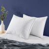 Set of 2 King Size Down Feather Blend Pillows – Machine Washable Bed Pillows with 233 Thread Count Cover