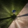 4-Pack Black Solar LED Pathway Lights with Water Glass Lens, Warm White Outdoor Garden & Walkway Lighting