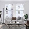 60-Inch Industrial Modern Black Metal Floor Lamp with Gold Accents, Tall Standing Lamp