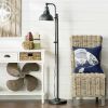65-Inch Adjustable Task Floor Lamp with Distressed Metal Finish