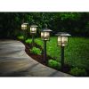 4-Pack Bronze Gold Solar LED Pathway Lights with Water Glass Lens, Outdoor Garden Yard Landscape Lighting for Walkway & Patio