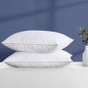 Set of 2 Firm Down Feather Blend Bed Pillows – Standard/Queen Size Hotel Collection, Machine Washable, Breathable Cooling Support