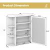 White Bathroom Wall Mirror Medicine Cabinet with Shelves – 26” x 25” Wall Mounted Storage Cabinet with Adjustable Shelving