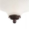 11-Inch Bronze Flush Mount Ceiling Light with Frosted Swirl Glass Shade