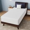 Twin 12-Inch Bamboo Charcoal Memory Foam Mattress with Removable Cover, Cooling Gel Infused Mattress, Medium Firm Pressure Relief Bed