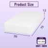 Twin 12-Inch Bamboo Charcoal Memory Foam Mattress with Removable Cover, Cooling Gel Infused Mattress, Medium Firm Pressure Relief Bed