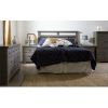 Gray Maple 2-Drawer Bedroom Nightstand, Modern Bedside Table with Matte Black Handles, Durable Storage End Table with Safety Drawer Slides