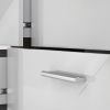 White Oak 8-Drawer Modern Double Dresser, Contemporary Wood Grain Bedroom Storage Chest with Metal Hardware