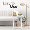 Set of 2 Folding TV Tray Tables with Storage Rack, White Solid Wood Snack Tables, Portable Lap Tray Tables for Eating, Working & Small Spaces