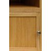 Natural Wood Shaker Style Nightstand End Table with Cabinet & Shelf, Solid Wood Bedside Table, Classic Farmhouse Accent Table