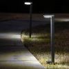 Set of 2 Modern Solar Pathway Lights Outdoor LED Garden Lights – Waterproof White Yard Landscape Lighting
