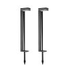 Set of 2 Modern Solar Pathway Lights Outdoor LED Garden Lights – Waterproof White Yard Landscape Lighting
