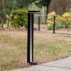 Set of 2 Modern Solar Pathway Lights Outdoor LED Garden Lights – Waterproof White Yard Landscape Lighting