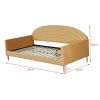 Twin Size Mid-Century Modern Yellow Velvet Upholstered Daybed with Backrest, Slat Support & Wheels – Guest Room Sofa Bed