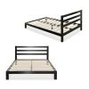 Full Size Heavy Duty Metal Platform Bed Frame with Wood Slats & Headboard – 10" Low Profile Steel Support, No Box Spring Needed