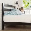 Full Size Heavy Duty Metal Platform Bed Frame with Wood Slats & Headboard – 10" Low Profile Steel Support, No Box Spring Needed