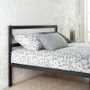 Twin Modern Metal Platform Bed Frame with Headboard – Wood Slat Support, 14” High Storage Base, No Box Spring Needed