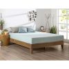Twin Solid Wood Platform Bed Frame – Pine Finish Minimalist Design, Wood Slat Support, No Box Spring Needed