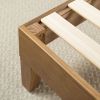 Twin Solid Wood Platform Bed Frame – Pine Finish Minimalist Design, Wood Slat Support, No Box Spring Needed