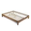 Twin Solid Wood Platform Bed Frame – Pine Finish Minimalist Design, Wood Slat Support, No Box Spring Needed