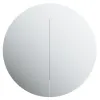 Wall-Mounted LED Bathroom Mirror Cabinet with Storage, Round Mirror Makeup Organizer with USB Lighting, White Vanity Cabinet