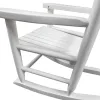Kids Wooden Rocking Chair – Solid Hardwood Children’s Rocker with Slatted Backrest for Indoor & Outdoor Use