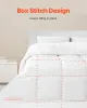 King Size All-Season Down Alternative Comforter – 300GSM Soft Quilted Duvet Insert with Corner Tabs & Box Stitch Design