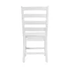 Farmhouse White Wood Dining Chairs Set of 2, Rustic Side Chairs with Oak Veneer Finish, Casual Kitchen & Dining Room Seating