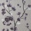Madison Park Holly Cherry Blossom Cotton Shower Curtain – 72x72 Floral Branch Design, Grey & Purple, Oeko-Tex Certified
