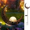 Solar Powered Garden Stake Light – Decorative Moon Staff LED Pathway Light, Warm White Outdoor Lawn & Garden Decoration
