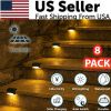 8 Pack Solar Deck Lights Outdoor – Waterproof LED Step Lights 3000K Warm White for Stairs, Fence, Patio & Garden