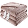 VEVOR Electric Heated Throw Blanket with Dual Controllers, 5 Heat Settings