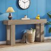 63-Inch Farmhouse Console Table – Long Wood Entryway Table with Storage Shelf, Rustic Sofa Table for Living Room & Hallway