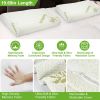 Set of 2 Bamboo Memory Foam Pillows – Ergonomic Contour Neck Support Pillows with Cooling Bamboo Cover for Back & Side Sleepers