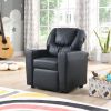 Kids Recliner Chair with Cup Holder – Sally Deluxe Toddler Reclining Sofa, Comfortable Child Armchair for Playroom & Bedroom (150 lb Capacity)