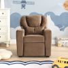 Kids Recliner Chair with Dual Cup Holders – Sally Deluxe Toddler Reclining Sofa, Comfortable Child Armchair for Playroom & Bedroom (150 lb Capacity)