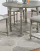 Dining Table 4x High Chairs 5pcs Counter Height Dining Set Light Grey Finish Dining Room Furniture Plush Upholstered Fabric Seat Contemporary Sty