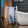 Stainless Steel Heated Towel Warmer Rack – Freestanding or Wall-Mounted Electric Towel Dryer for Bathroom & Home Use