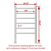 Stainless Steel Heated Towel Warmer Rack – Freestanding or Wall-Mounted Electric Towel Dryer for Bathroom & Home Use