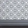 510 Design Donnell Pintuck Shower Curtain – 72x72 Embroidered Geometric Microfiber Curtain with Color Block Design