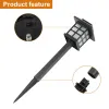 6-Pack Solar LED Pathway Lights, Outdoor Weather-Resistant Garden Lanterns with Auto On/Off