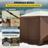 12x12 FT Pop-Up Camping Gazebo Tent with Mosquito Netting & Wind Panels – Portable Screen House Canopy for Outdoor Camping, Backyard & Events