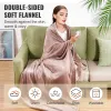 VEVOR Electric Heated Throw Blanket with Dual Controllers, 5 Heat Settings