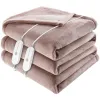 VEVOR Electric Heated Throw Blanket with Dual Controllers, 5 Heat Settings