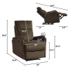 Modern Power Recliner Chair with USB Charging Port – Plush Upholstered Reclining Lounge Chair